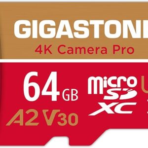 GIGASTONE 64GB Micro SD Speicherkarte, 4K Kamera Pro